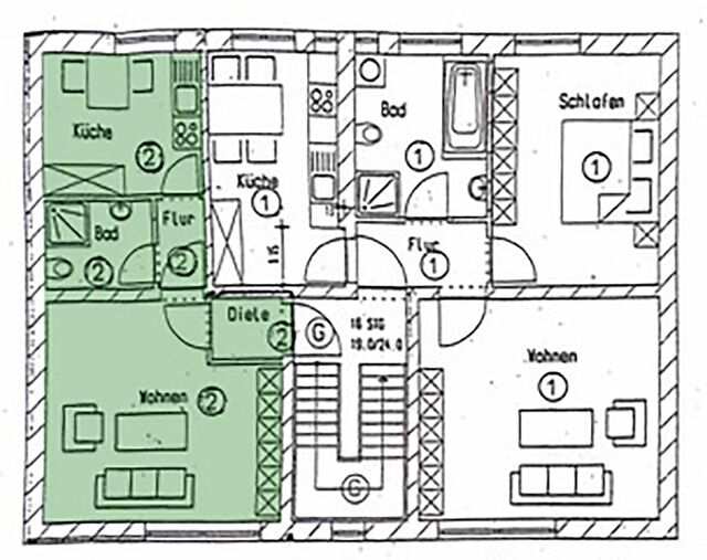 Makellos ETW HRO K-M-Str. 64 WE2 Grundriss Titelbild